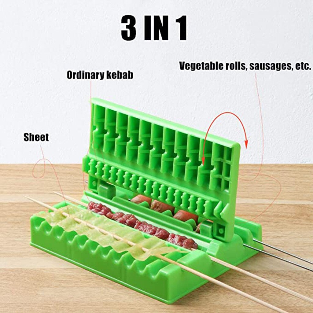 Machine pour faire des brochettes de Kebab, boîte pour faire des brochettes de Barbecue, viande de bœuf, porc, légumes, Grill, accessoires de cuisine, Gadget pour Barbecue en plein air