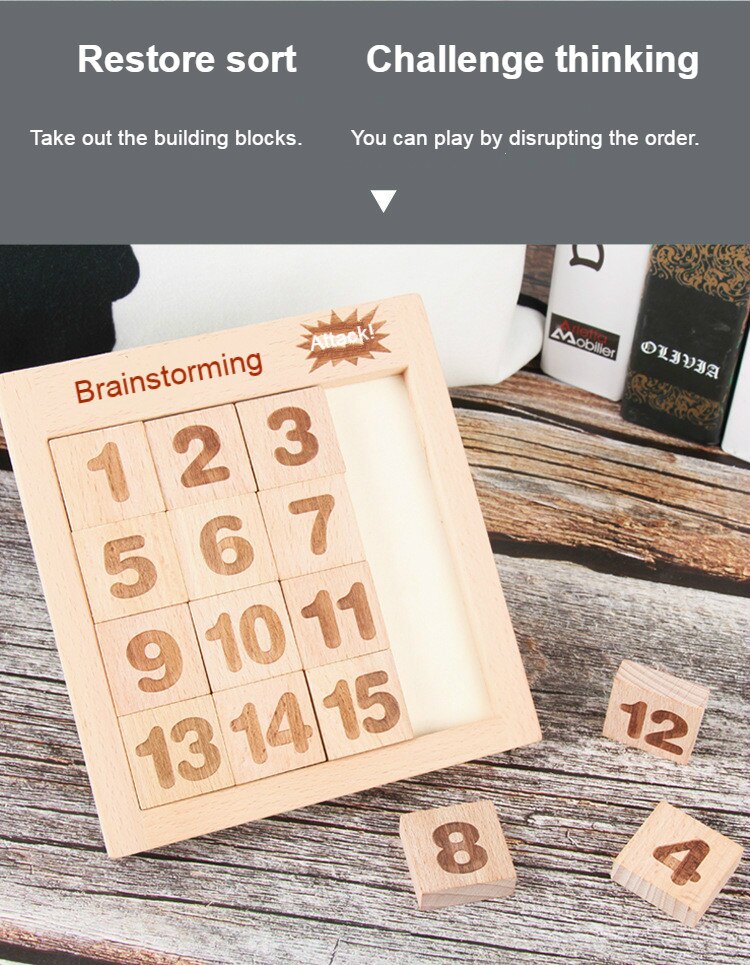 SPYOAIDOLL Wooden Jigsaw Puzzle - Sudoku Style - 15x16x1.2cm - Educational & Interactive