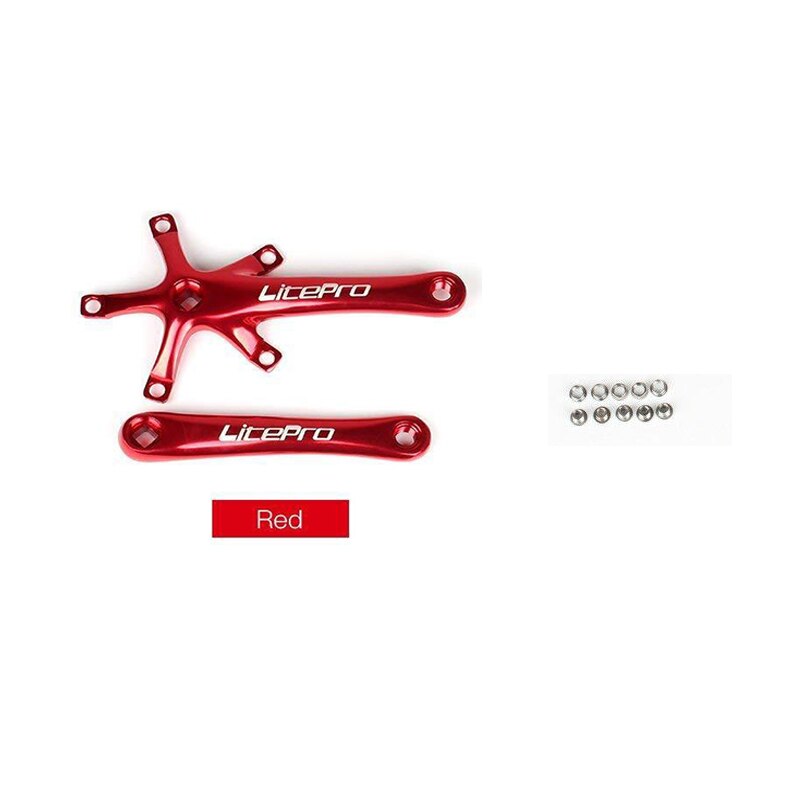 Litepro bike 130 bcd opvouwbare racefiets crankstel 170mm crankstel kettingblad 45-58t met kettingbouten voor single speed 6.5mm
