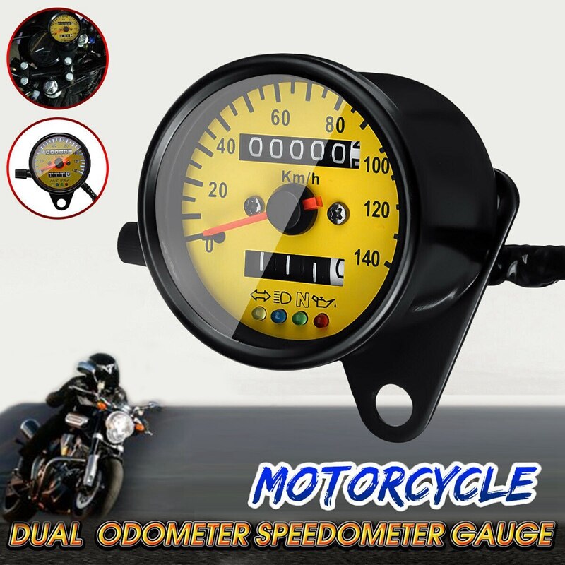 NewUniversal Motorcycle Dual Odometer KMH Speedome... – Vicedeal