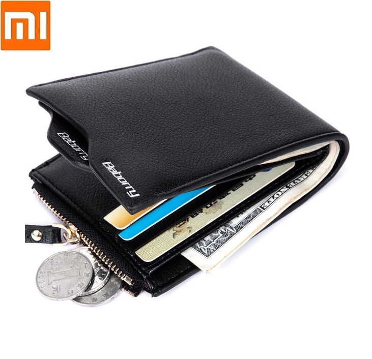 Xiaomi Men Card Holder Antimagnetic Anti-Radio Frequency Identification RFID Short wallet card case