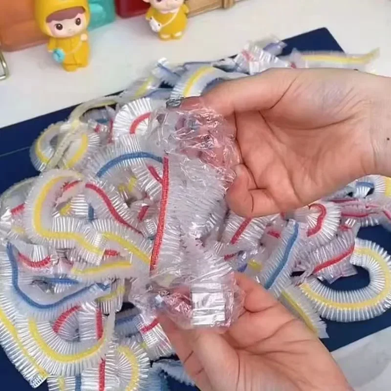 Cubierta de plástico desechable para alimentos, envoltura elástica colorida, cubiertas para alimentos, tapa para mantenimiento fresco, placa, bolsas de embalaje de nailon para cocina, bolsa de almacenamiento