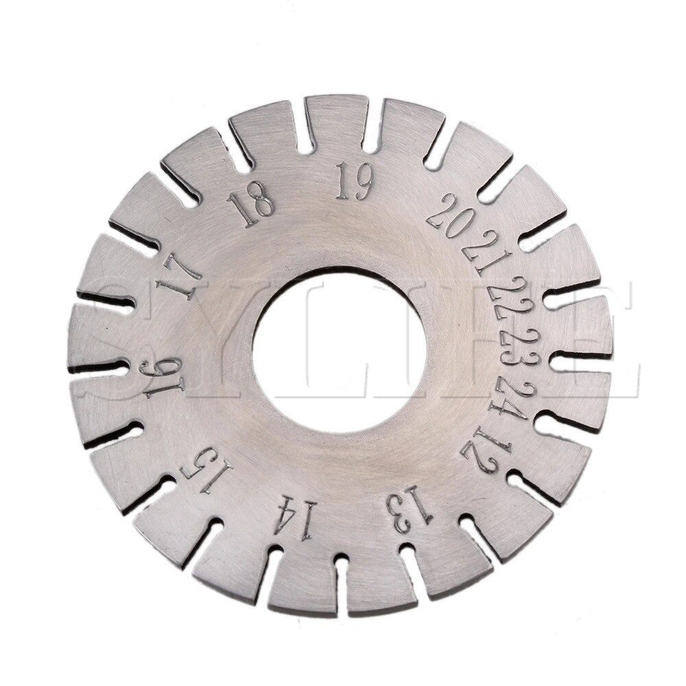 Ronde Rvs Wire Gauge Measurer Voor Piano Nummers 12-24