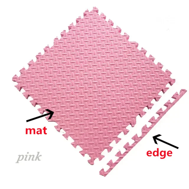4Pcs Verdikking Mat Voor Kids Kinderen Schuim Vloer Kinderen Stiksels Kruipen Klimmen Thuis Slaapkamer Woonkamer Tatami Spelen mat: Roze