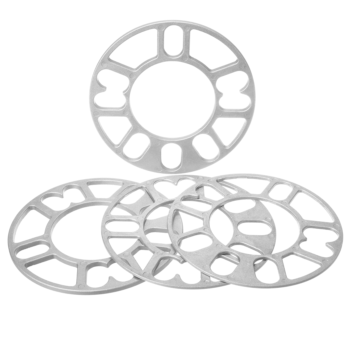 Mayitr 4 stk legeret aluminium 3mm 5mm hjul afstandsstykker shims plade 4 5 studs til 4 x 100 4 x 114.3 5 x 100 5 x 108 5 x 114.3 5 x 120
