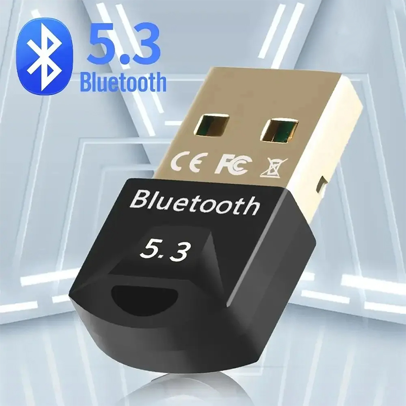 Adattatore Bluetooth per PC Usb Bluetooth 5.3 Dongle Ricevitore Bluetooth 5.0 per altoparlante topo Tastiera Trasmettitore Audio musicale