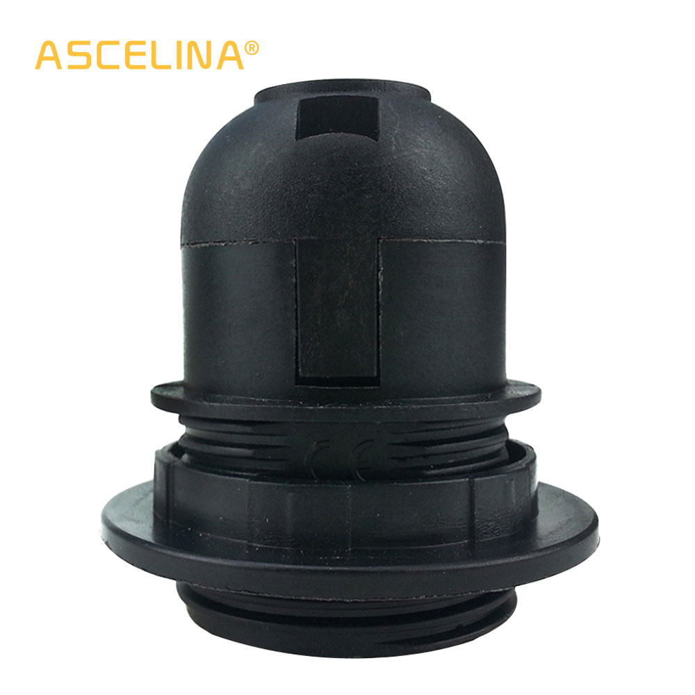 ASCELINA 10 stks/partij E27 lamphouder zwart vintage lampvoet led fitting e27 socket lamp accessoires Kroonluchter Base lamp Socket