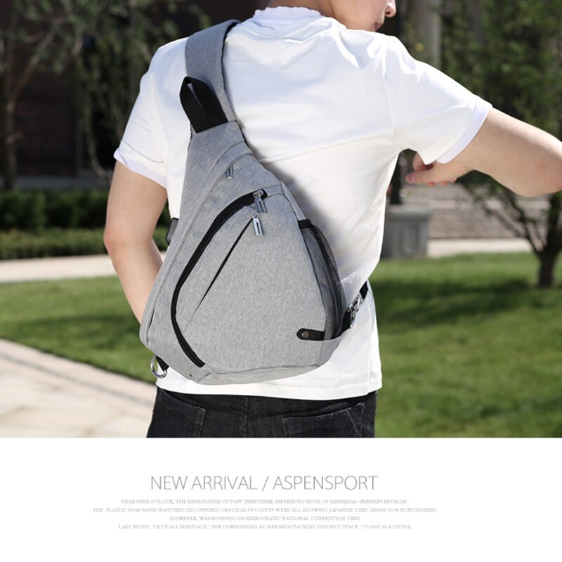 Large Capacity Chest Bag for Men - Nylon Sling Bag, Crossbody Travel Duffle