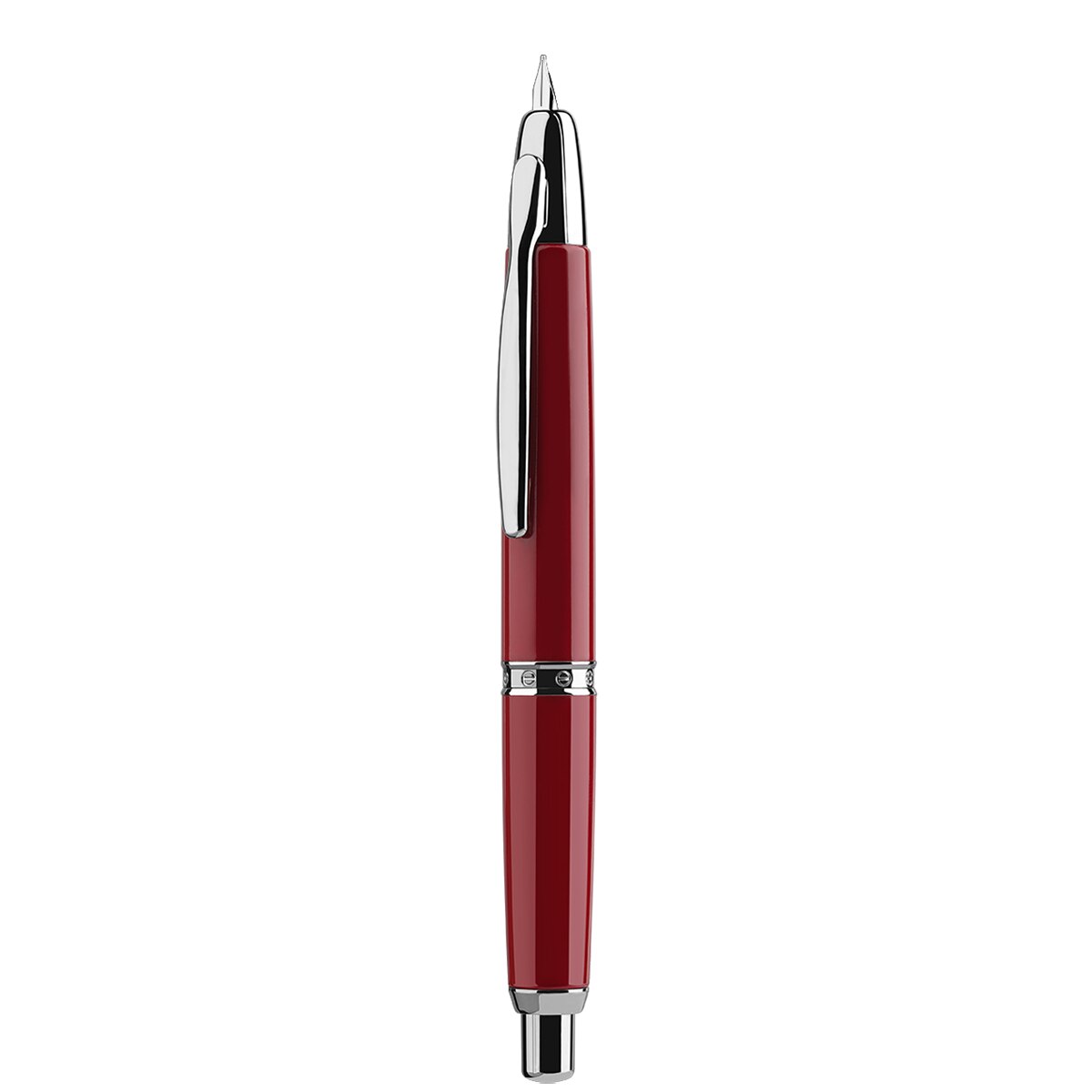 ¡En Stock! Mahanan-pluma estilográfica a presión A1, plumín extrafino retráctil de Metal de 0,4mm con Clip/sin Clip, pluma de tinta de para escribir: Wine Red-with Clip