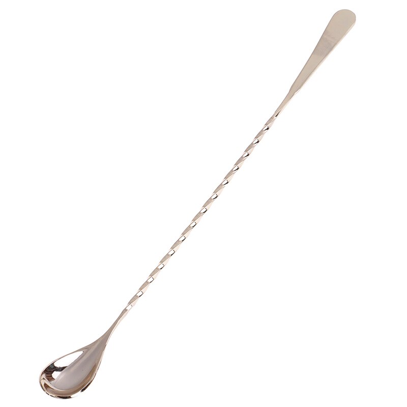 30cm Cocktail Spoon Bar Spoon Stainless Steel Mixing Spiral Pattern Bar Teadrop Spoon Bar Tool Bartender Tools: Gold