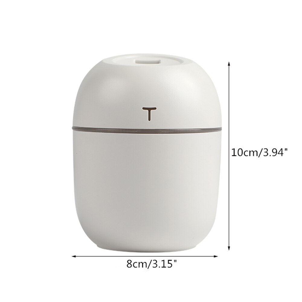 200ml mini-ultraschall-luftbefeuchter mit romantischem licht, usb-anschluss, ätherischen ölen, auto-luftreiniger, aroma-anionen-nebelgenerator und led-lampe
