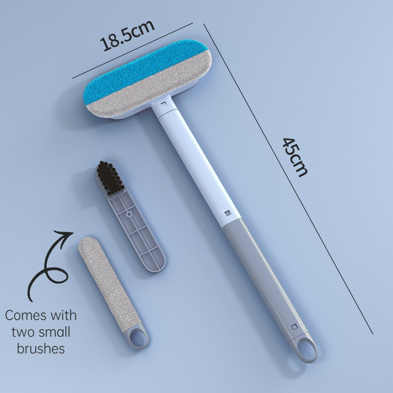 Long Handle Pet Hair Remover Brush Static Cat Hair Cleaner for Carpets Cat Trees Beds Ideal for Cat Furniture Cleaning: Default Title