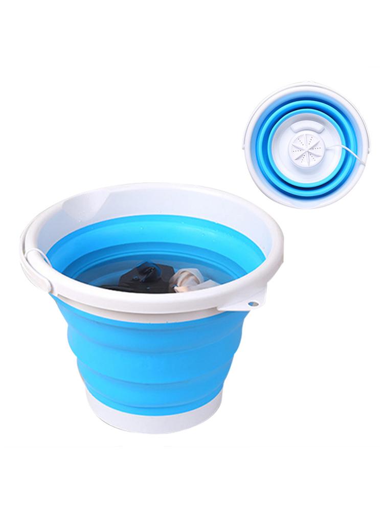 3-in-1 Portable Mini Turbo Washing Machine with Foldable Tub USB Powered Compact Ultrasonic Turbine Washer Lightweight