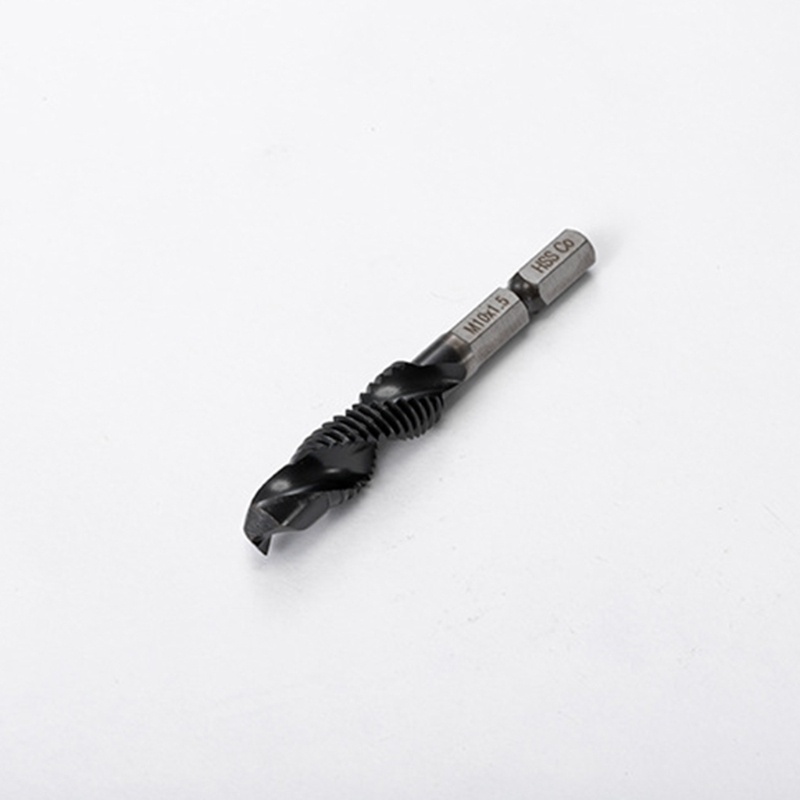 Metric 6-piece Suit Tap Diameter M3 M4 M5 M6 M8 M10 Hexagonal Shank Drilling and Tapping Integrated Composite Tap