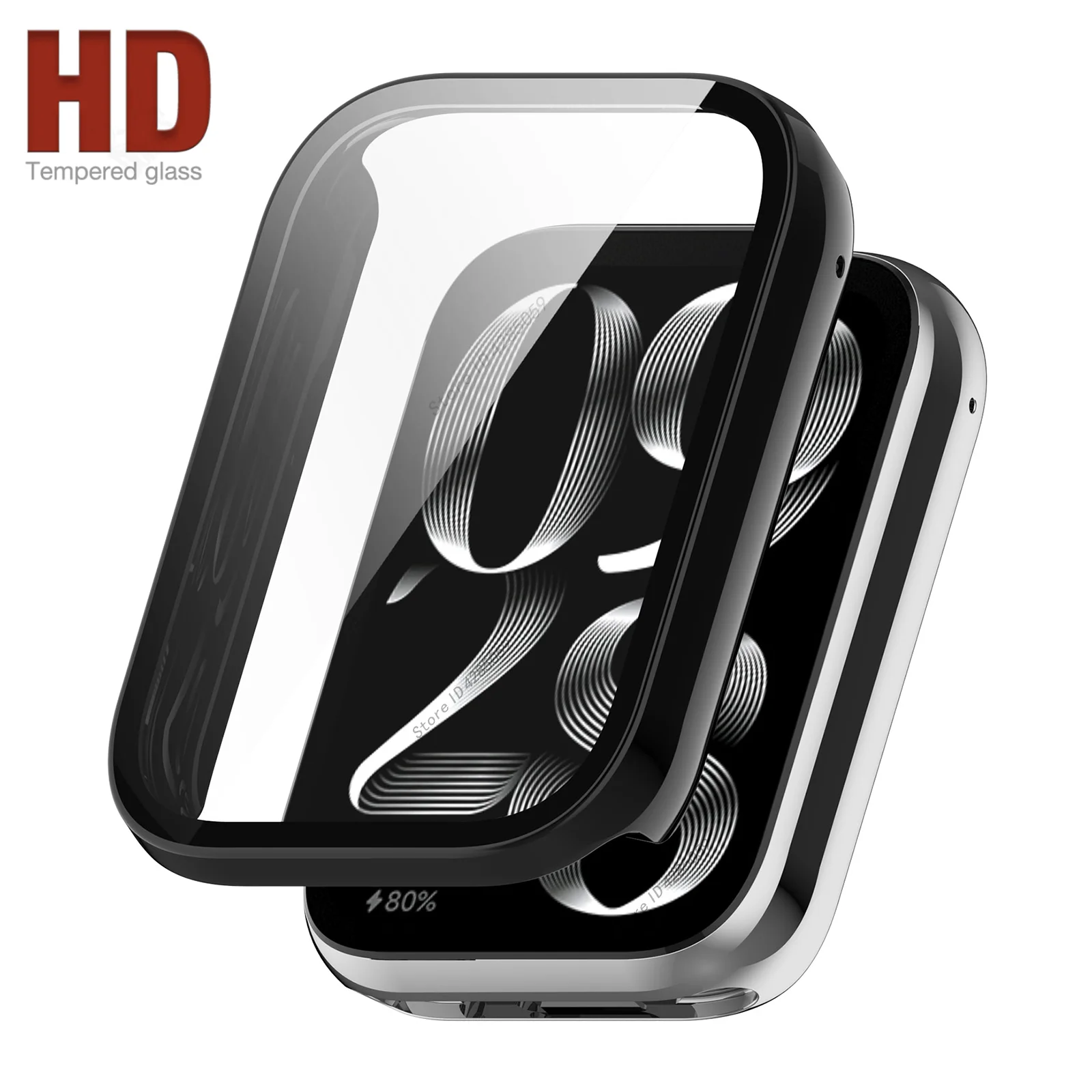 Funda de vidrio templado para Xiaomi Band 8 Pro, cobertura completa, cubierta protectora de parachoques para Mi Band 8 Pro, accesorios protectores de pantalla