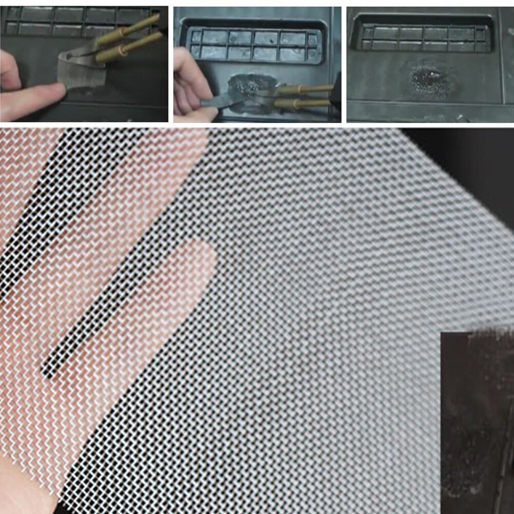 Bil kofanger paneler lister rustfrit stål gitternet universal front reparation lim fix mesh
