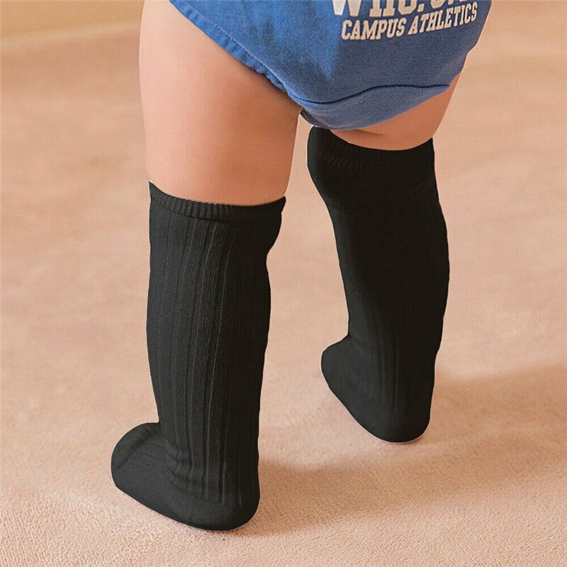 Pudcoco baby kind peuters meisjes jongens kniekousen panty's beenwarmers kousen leeftijd 0-3t: Zwart / M