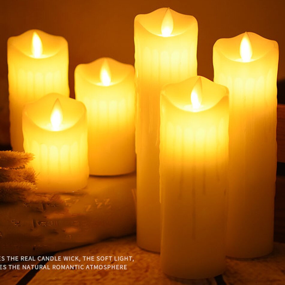 Tear dripping dancing flame led wax candle light,christmas candles supplies,wedding event decorative,Halloween candles props