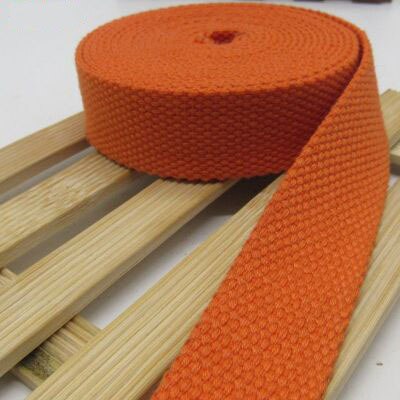 5Meters 32mm Canvas Ribbon Belt Bag Cotton Webbing Canvas Webbing Knapsack Strapping Sewing Bag Belt Accessories: Orange
