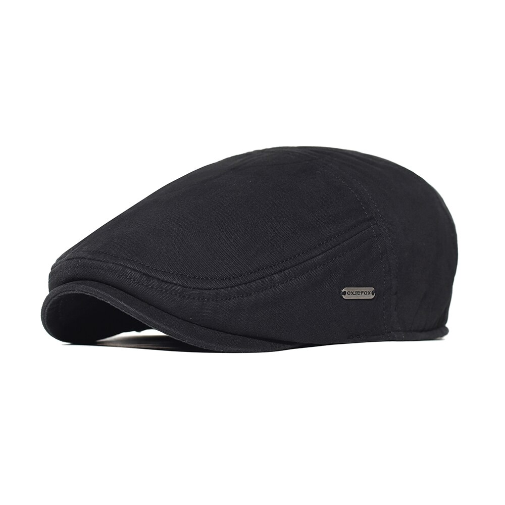 Män & #39 ;s bomull tidningspojke keps öronlappar vinter tjock varm platt hatt öronskydd vintage solid keps casual basker gatsby körhatt