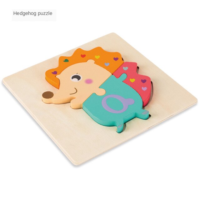 Puzzle tridimensionale infantile blocchi di Puzzle in legno assemblaggio educazione precoce bambini educativi 2-5 anni: 4