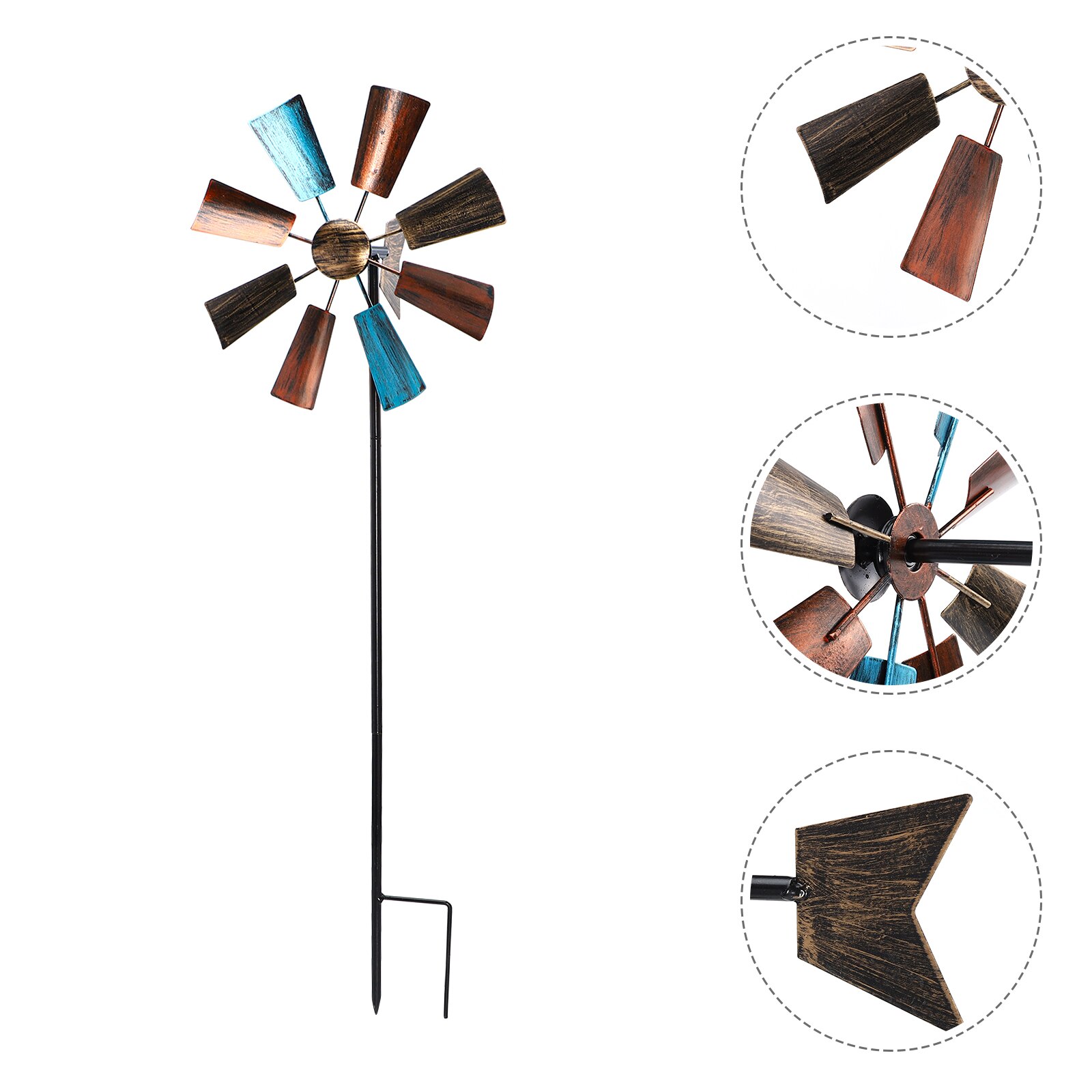 1 Pc Park Unique Iron Garden Windmill Yard Windmill for Decor Garden