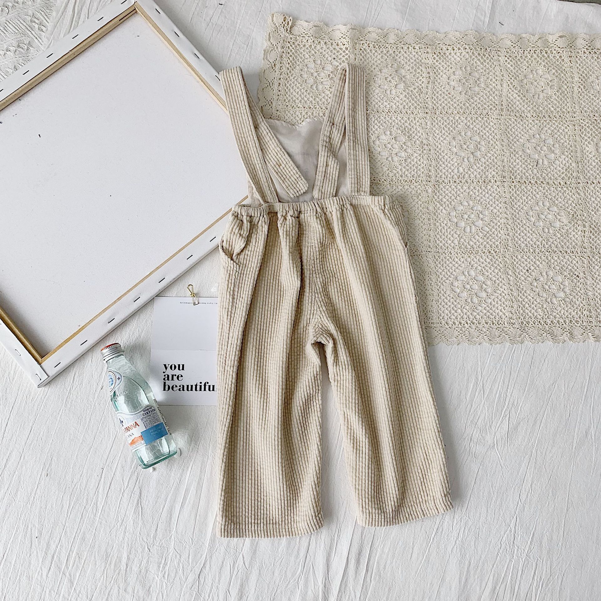 Baby drenge overalls efterår småbørn piger selebukser børn tegneserie fløjlsbukser baby pige fritidsbukser bukser