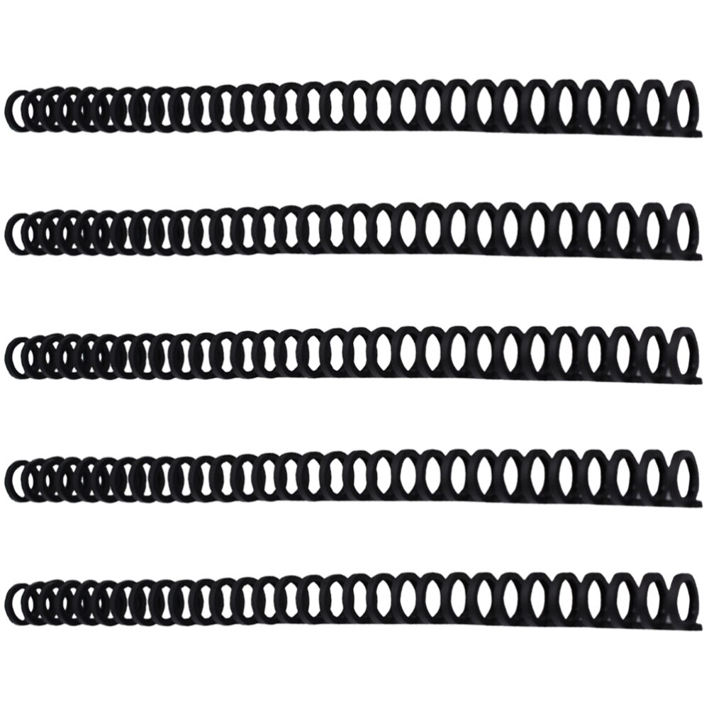 5Pcs 10mm 30-agujero Loose-leaf bisagra para libro de hoja suelta bisagra para Notebook cortado libro bisagra DIY libro bisagra (blanco): Black