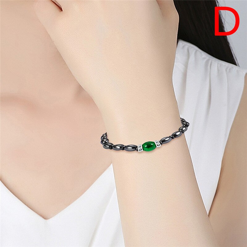 Black Magnetiet Malachiet Vele Kleuren Crystal Healing Bangle Magnetische Hematiet Gezondheid Armband Voor Vrouwen Mannen: 5