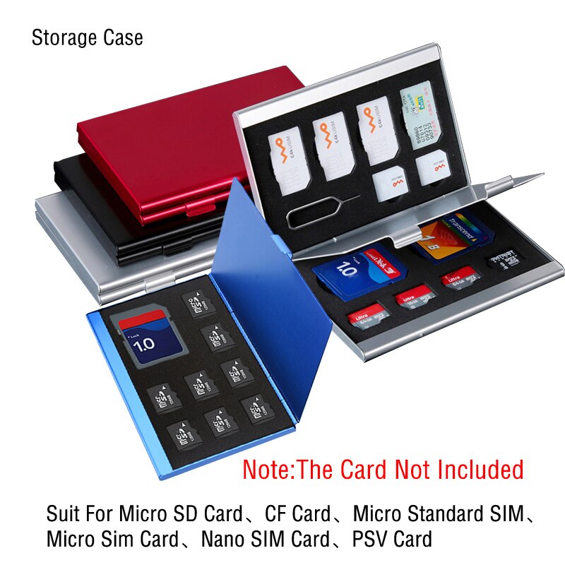 Aluminum Portable Micro SD Card TF Card Storage Box Case Protector Holder
