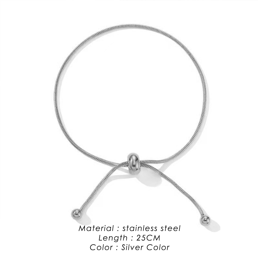 Bracelet coréen réglable en acier inoxydable pour femmes et filles, de , couleur or, chaîne serpent, bijoux,: Estampage à chaud
