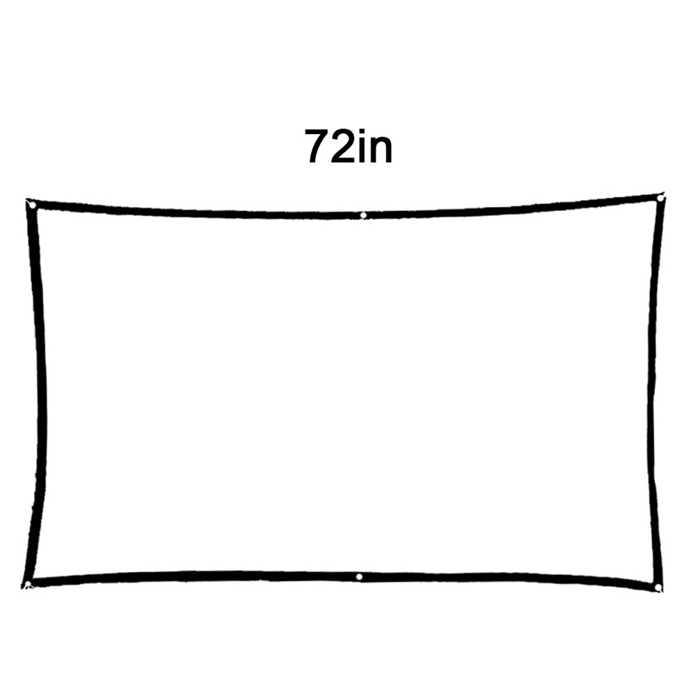 Projector Screen HD Foldable Anti-Crease Portable Projection Movies Projector Screen for Home Theater Outdoor Indoor Backdrops: 72 inches