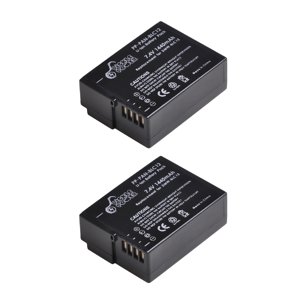 1440mAh DMW-BLC12PP BLC12E DMW-BLC12 Batteria & LED Dual Caricabatterie per Panasonic Lumix DMC DMC FZ1000 FZ200 FZ300 G85 G5 G6 g7 GH2 GX8.: 2 Battery