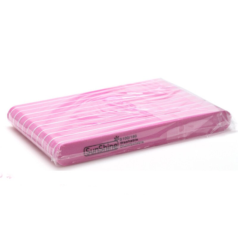 60Pcs Nail Files Nail Buffer 100/180 Double Side Grit Buffing Sanding Nail Makeup Tools Spong Nail File Women Salon