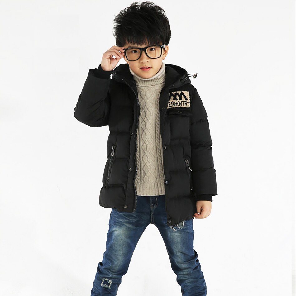 lange Jungen Warme freundlicher Winter Unten Jacke Für freundlicher freundlicher Kleidung Mantel Verdicken Oberbekleidung Parka Kleidung Jacke: 3 / 11-12T