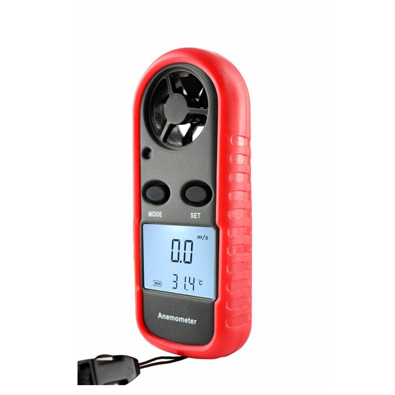 Mini Digitale Anemometer 0-30 m/s Wind Meter-10 ~ 45C Temperatuur Tester Anemometro LCD Backlight Air velocity Meet Gereedschap