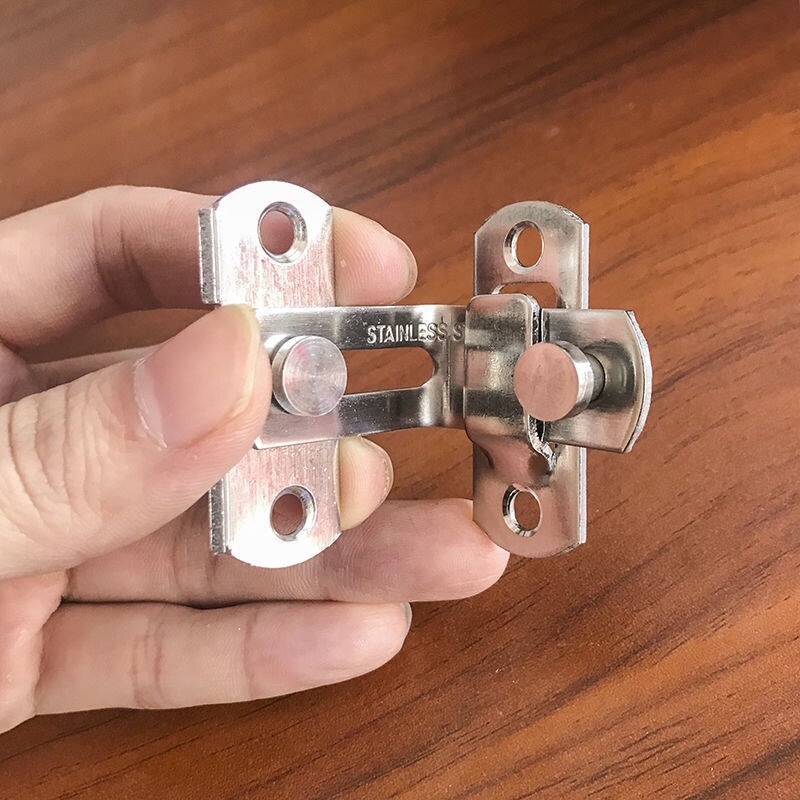 Door buckle Door pin snap lock Home sliding door latch Bedroom bathroom door buckle chain clasp lock clip lock: 90-degree small