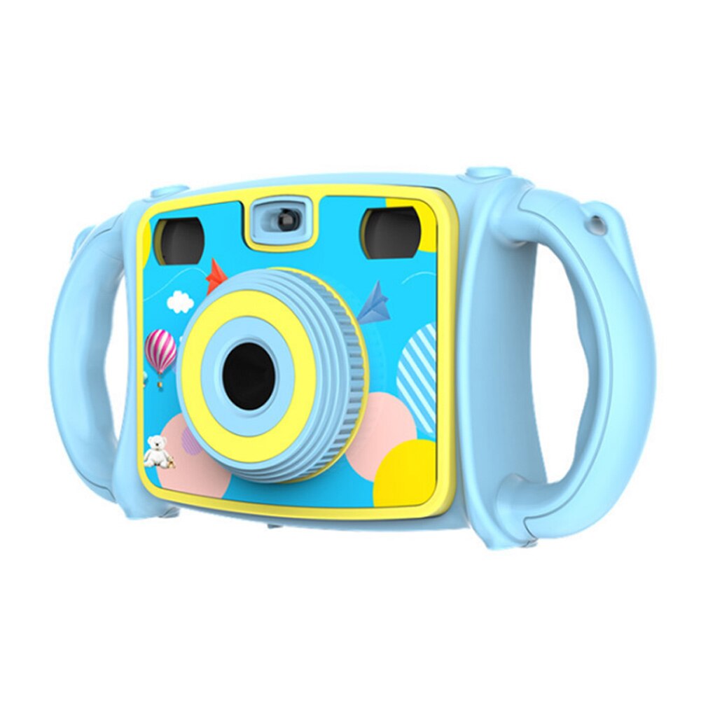Children HD Mini Digital Camera Dual Lens Shockproof Handles Video Photography GDeals: blue