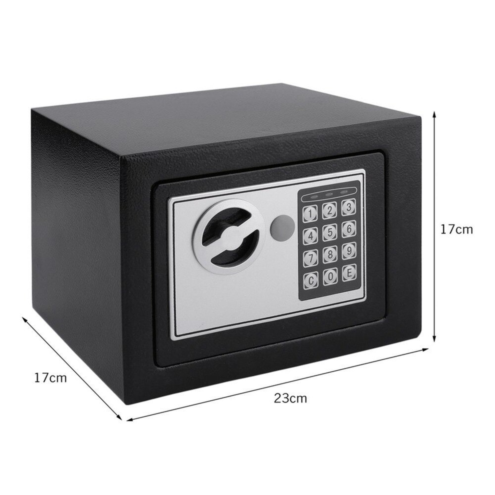 Electronic Safe Box With Digital Keypad Lock 4.6L Mini Jewelry Storage Case Storage Box