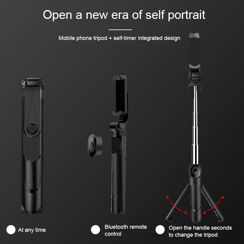 FANGTUOSI trípode plegable palo Selfie monopie Bluetooth con botón inalámbrico palo de autofotos con obturador para iOS/Android/Xiaomi