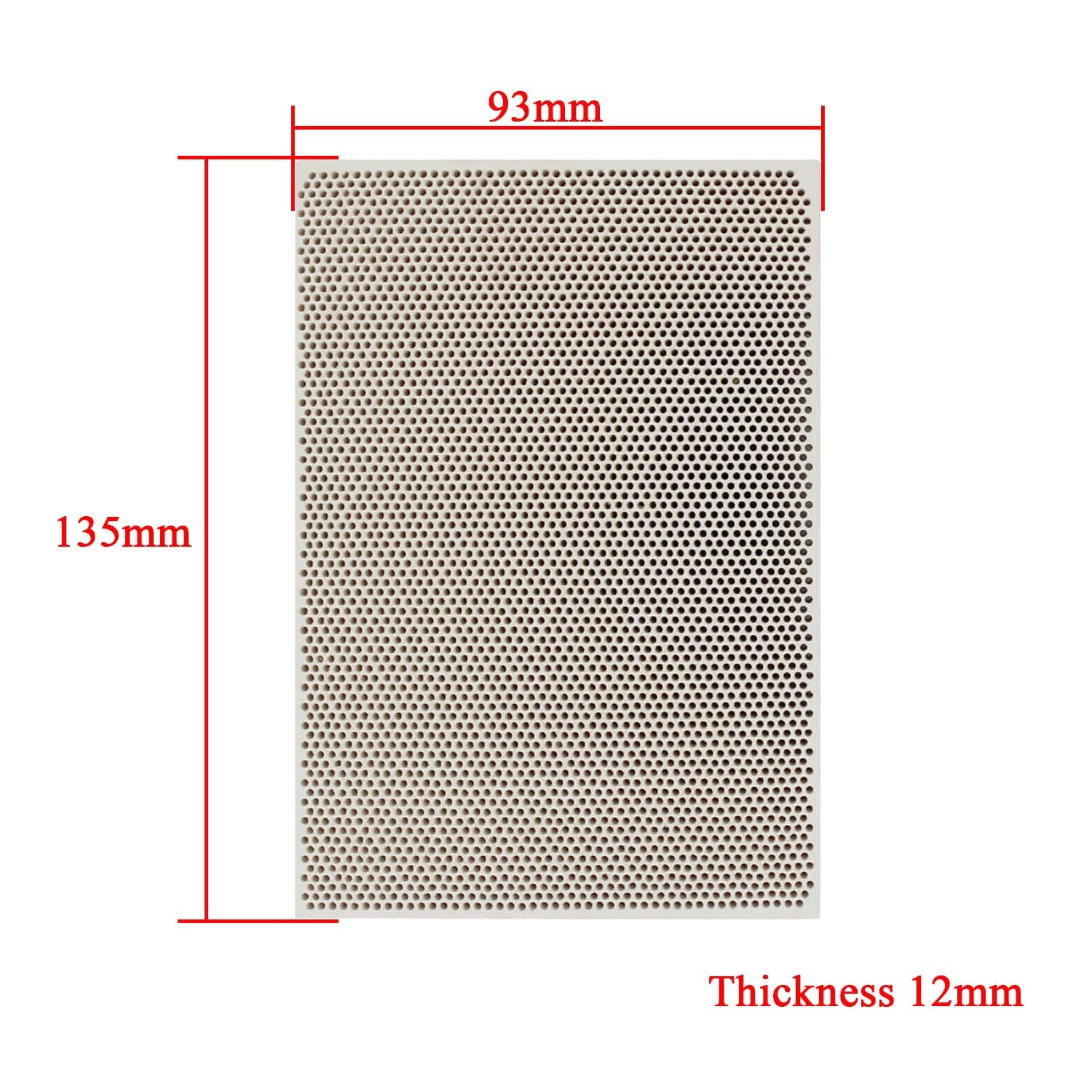 Brûleur céramique à infrarouge de remplacement, poêle à gaz de camping, barbecue, nid d&#39;abeille: 135x93x12mm