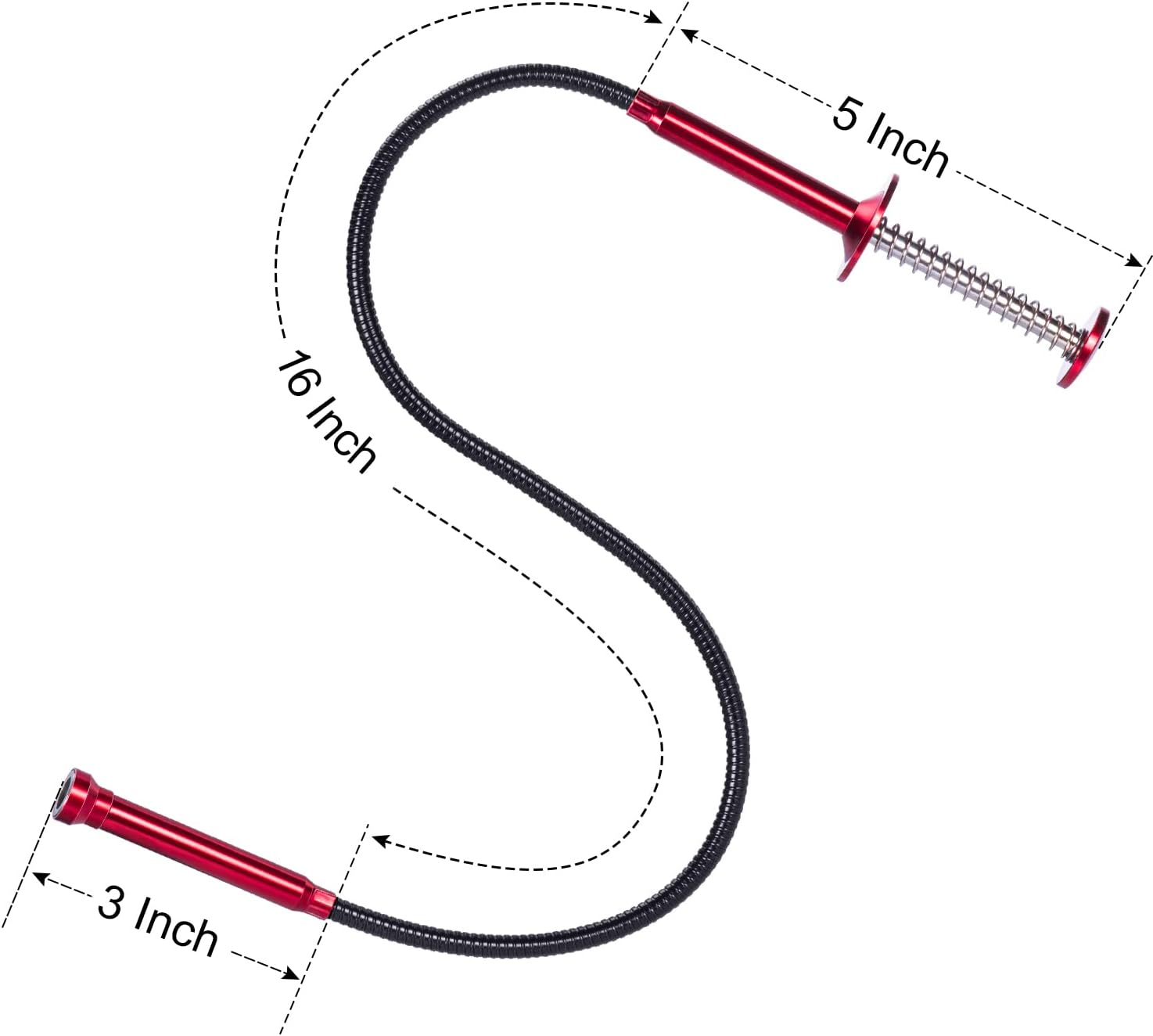 Herramienta de recogida magnética flexible y flexible, herramienta de agarre de cuatro garras de 24 pulgadas