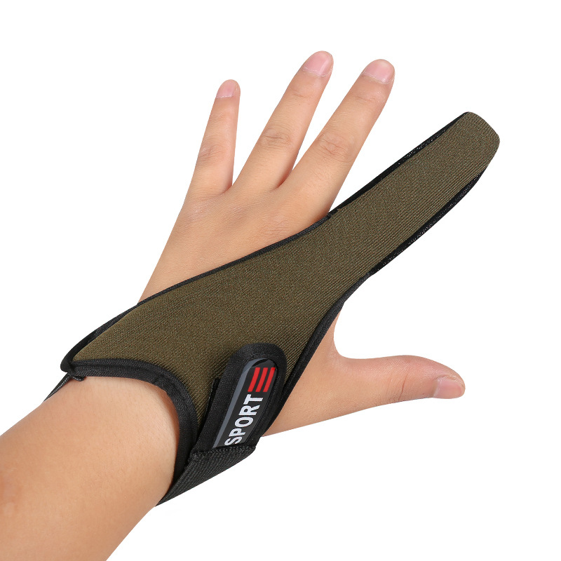 Fiskefingerskydd skydd enfingerhandskar neopren halkfri karpfiskehandske elastisk handske: Röd
