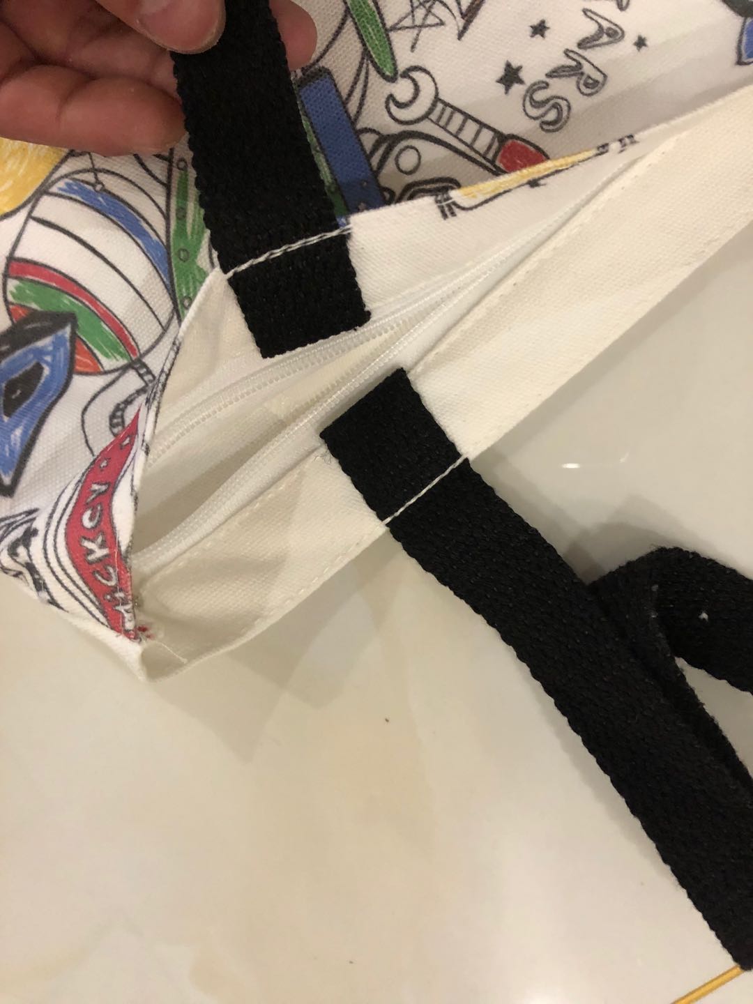 Cute Cartoon Printing Canvas Bag Reusable Shopping Bag Large Tote Bag Foldable Cotton Bags Canvas Handbag Cartoon Shopping Bag