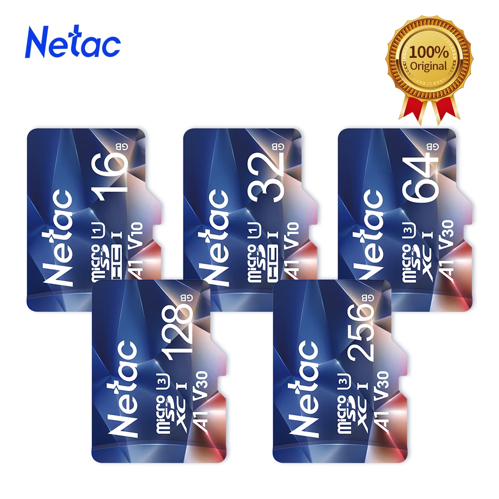 Netac-tarjeta de memoria Clase 10, microSD, TF, Mini tarjeta SD para teléfono, 32GB, 64GB, 128GB, 256GB, 512GB