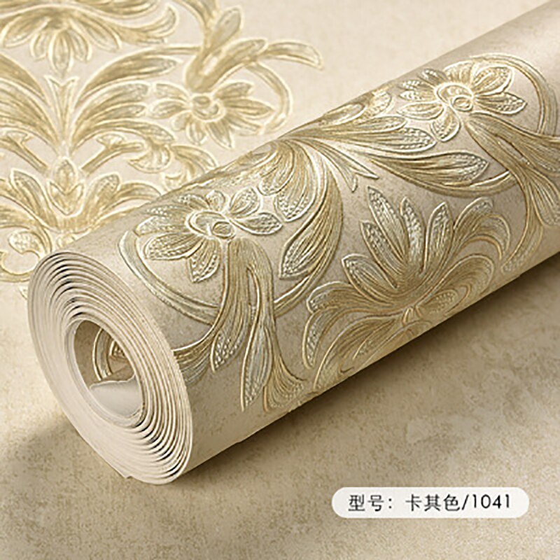 Roll Behang Fijne Reliëf Woonkamer Slaapkamer Behang 3D Eenvoudige Europese Stijl Non Woven Thuis Decoratie Behang W134