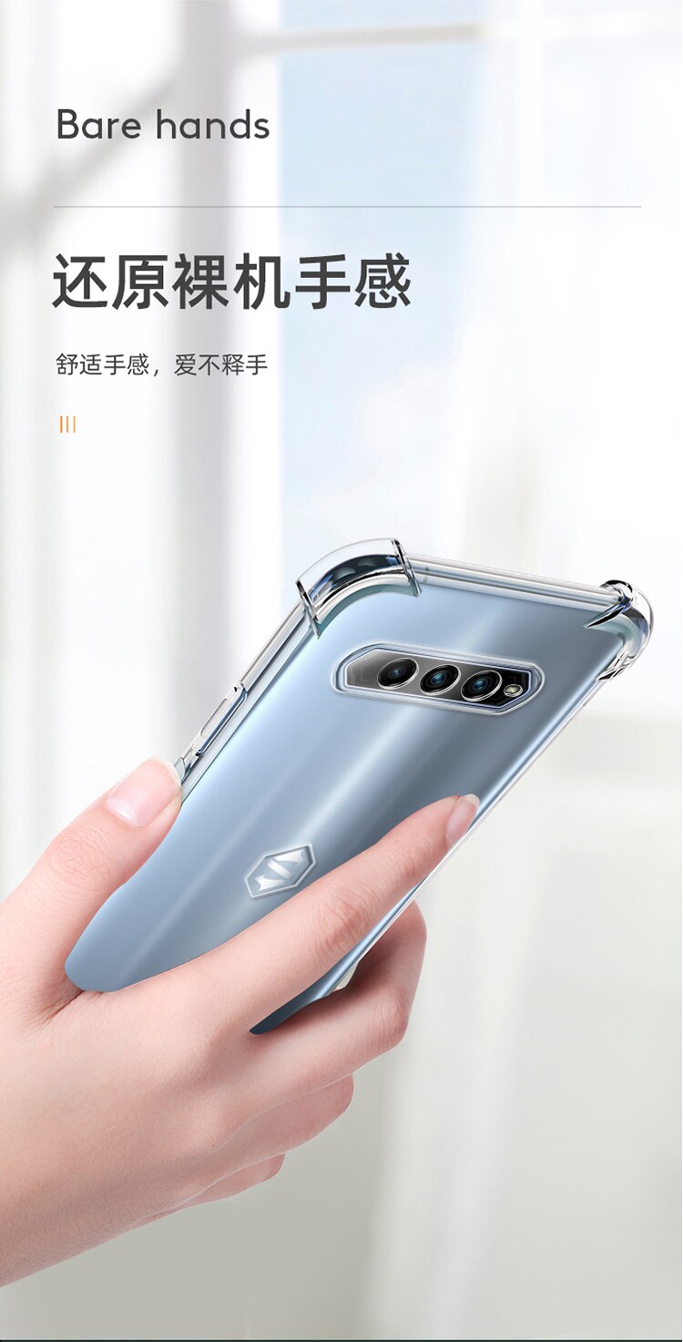 Case Voor Black Shark 4 Versterkte Hoek Airbag Soft Tpu Clear Shockproof Cover Voor Xiaomi Black Shark 4 Pro