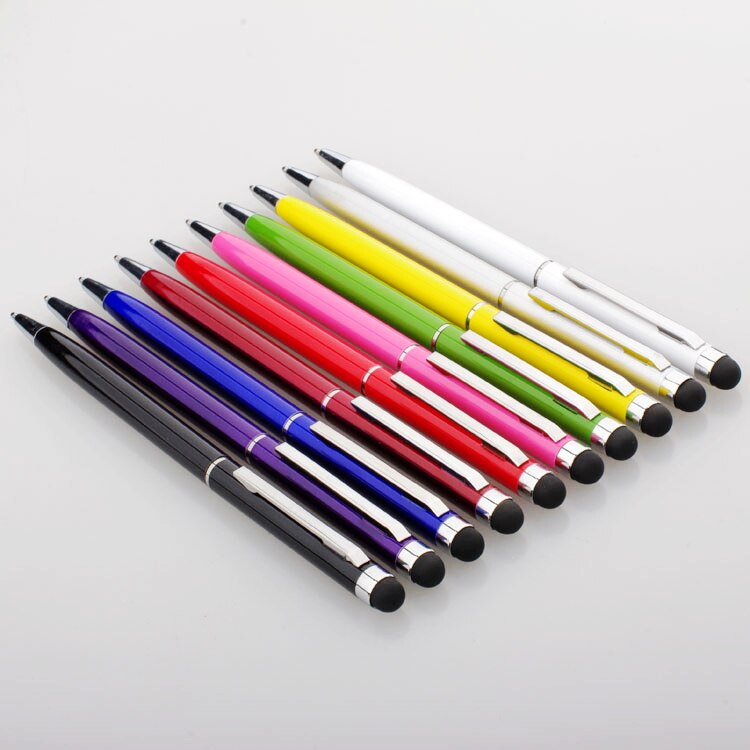 Commercio tutto'ingrosso Universale 2 in1 tocco schermo Capacitivo Penna Stilo con la Penna A Sfera per iPhone iPad tavoletta PC Samsung 100 pz/lotto