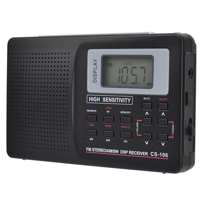 Full Band Radio AM/SW/LW/TV/FM Radio Full Frequency Receiver Receiving FM Radio With Timing Alarm Clock Portable Radio