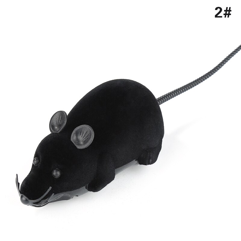 Zwart Wit Funny Pet Kat Muizen Speelgoed Draadloze RC Grijze Rat Muizen Speelgoed Afstandsbediening Muis voor Kinderen speelgoed: C